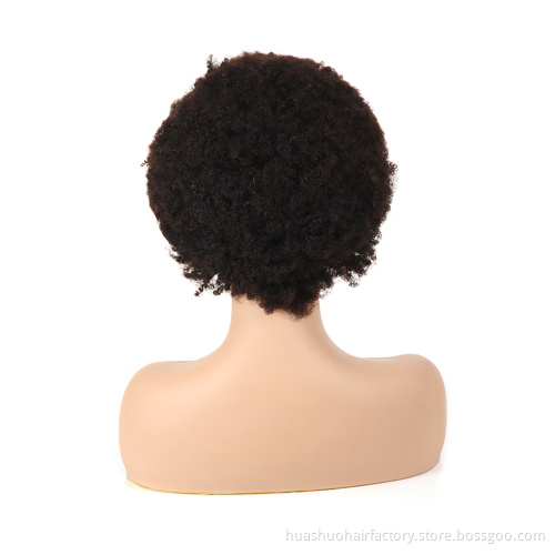 Light Brown Real 100 Brazilian Short Afro Kinky Curly Human Hair Lace Wigs For Black Women Natural